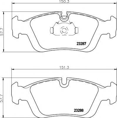 HELLA PAGID 8DB355008741 Комплект гальмівних колодок, дискове гальмо