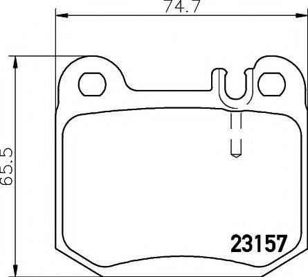 HELLA PAGID 8DB355008831 Комплект гальмівних колодок, дискове гальмо