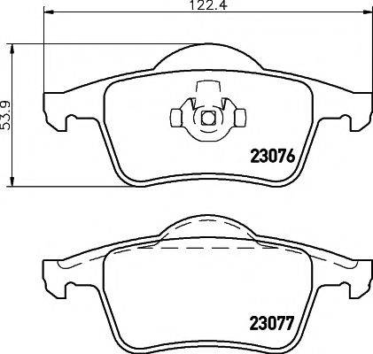 HELLA PAGID 8DB355008871 Комплект гальмівних колодок, дискове гальмо