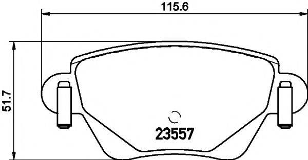 HELLA PAGID 8DB355009081 Комплект гальмівних колодок, дискове гальмо