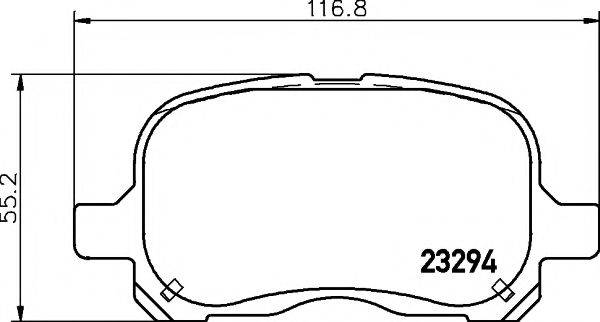 HELLA PAGID 8DB355009251 Комплект гальмівних колодок, дискове гальмо