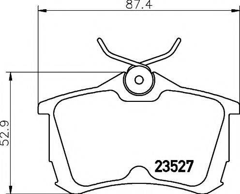 HELLA PAGID 8DB355009511 Комплект гальмівних колодок, дискове гальмо