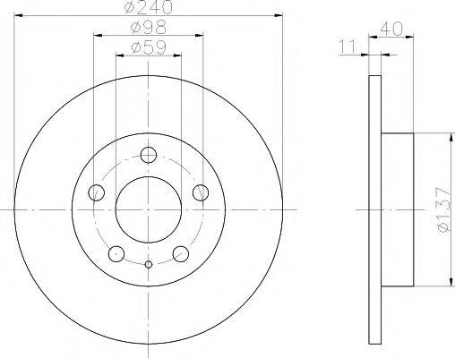 HELLA PAGID 8DD355105501 гальмівний диск