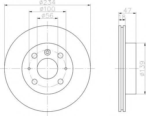 HELLA PAGID 8DD355104841 гальмівний диск