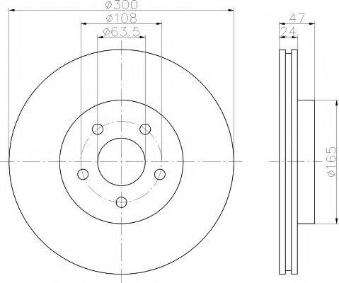 HELLA PAGID 8DD355108031 гальмівний диск