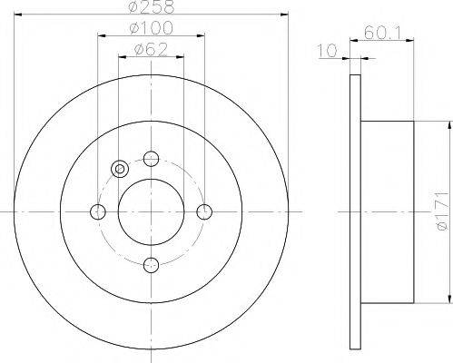 HELLA PAGID 8DD355100351 гальмівний диск