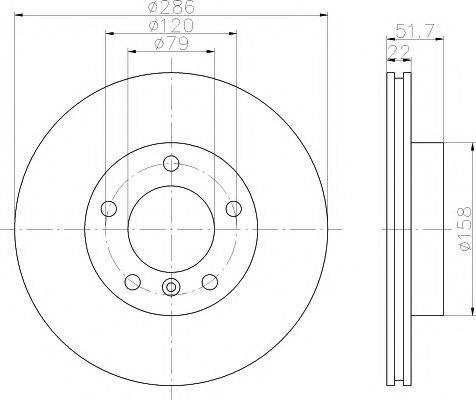 HELLA PAGID 8DD355102571 гальмівний диск