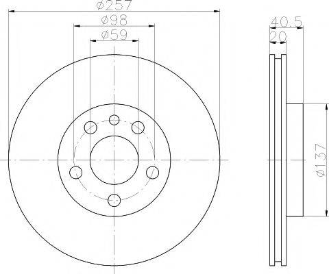 HELLA PAGID 8DD355105621 гальмівний диск