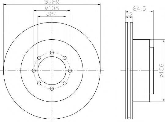 HELLA PAGID 8DD355105791 гальмівний диск