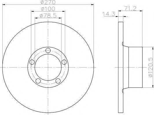 HELLA PAGID 8DD355100291 гальмівний диск