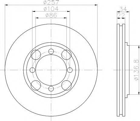 HELLA PAGID 8DD355103281 гальмівний диск