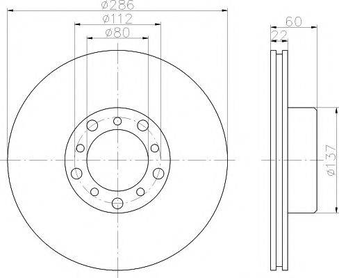 HELLA PAGID 8DD355100791 гальмівний диск