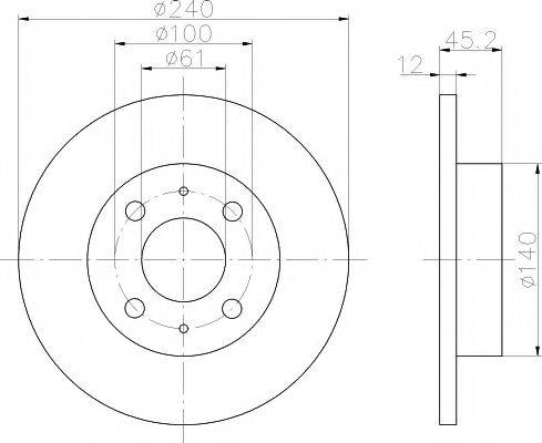 HELLA PAGID 8DD355102291 гальмівний диск