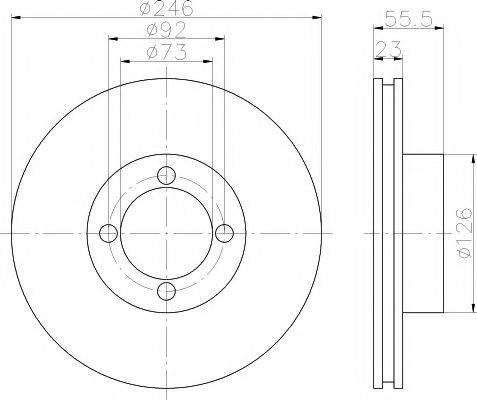 HELLA PAGID 8DD355101201 гальмівний диск