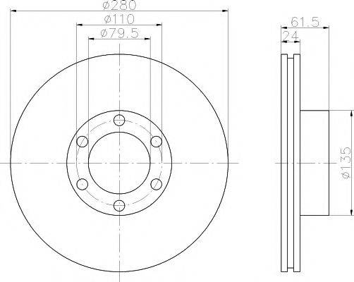 HELLA PAGID 8DD355106611 гальмівний диск