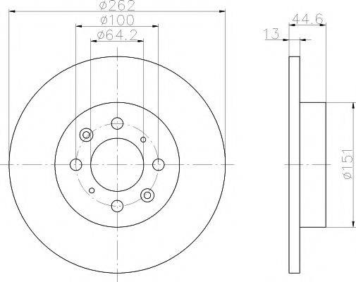 HELLA PAGID 8DD355105861 гальмівний диск