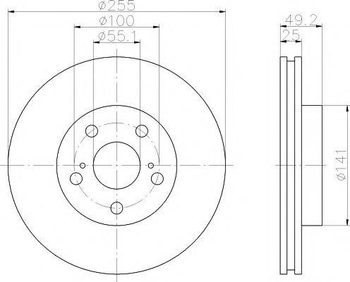 HELLA PAGID 8DD355104891 гальмівний диск