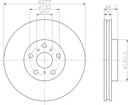 HELLA PAGID 8DD355103951 гальмівний диск