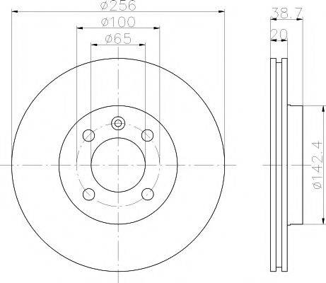 HELLA PAGID 8DD355101321 гальмівний диск