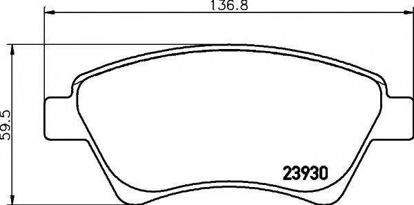 HELLA PAGID 8DB355010541 Комплект гальмівних колодок, дискове гальмо