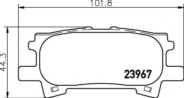 HELLA PAGID 8DB355010621 Комплект гальмівних колодок, дискове гальмо