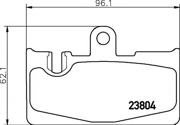 HELLA PAGID 8DB355011661 Комплект гальмівних колодок, дискове гальмо