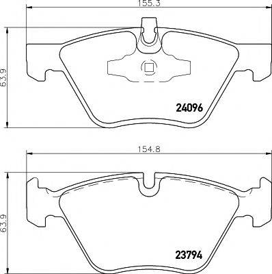 HELLA PAGID 8DB355011941 Комплект гальмівних колодок, дискове гальмо