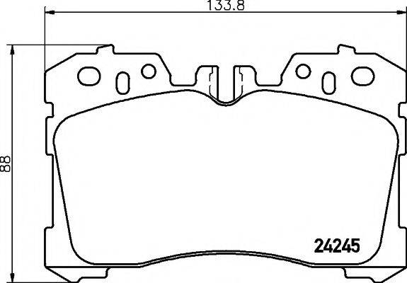 HELLA PAGID 8DB355006661 Комплект гальмівних колодок, дискове гальмо