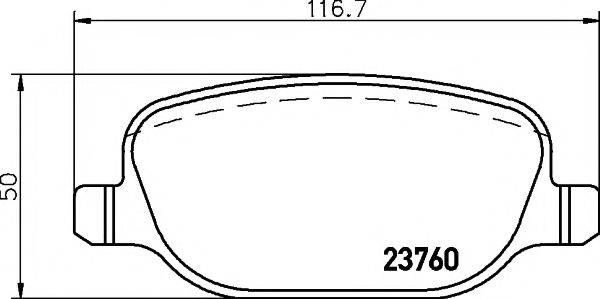 HELLA PAGID 8DB355006741 Комплект гальмівних колодок, дискове гальмо