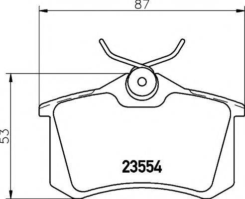 HELLA PAGID 8DB355006831 Комплект гальмівних колодок, дискове гальмо