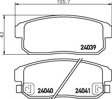 HELLA PAGID 8DB355012331 Комплект гальмівних колодок, дискове гальмо