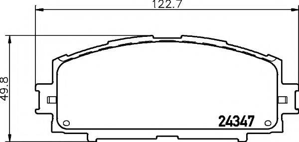 HELLA PAGID 8DB355012361 Комплект гальмівних колодок, дискове гальмо