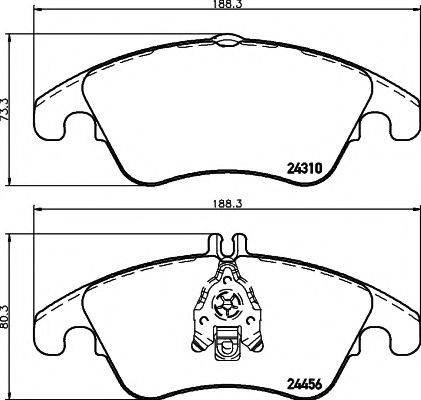 HELLA PAGID 8DB355012621 Комплект гальмівних колодок, дискове гальмо