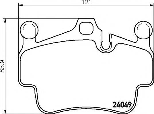 HELLA PAGID 8DB355012721 Комплект гальмівних колодок, дискове гальмо