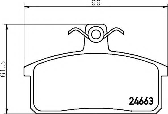 HELLA PAGID 8DB355013451 Комплект гальмівних колодок, дискове гальмо