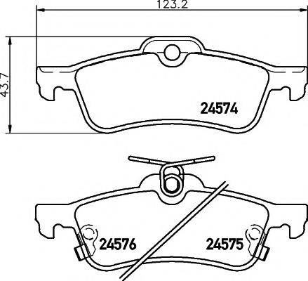 HELLA PAGID 8DB355013461 Комплект гальмівних колодок, дискове гальмо