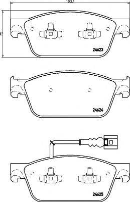 HELLA PAGID 8DB355014981 Комплект гальмівних колодок, дискове гальмо