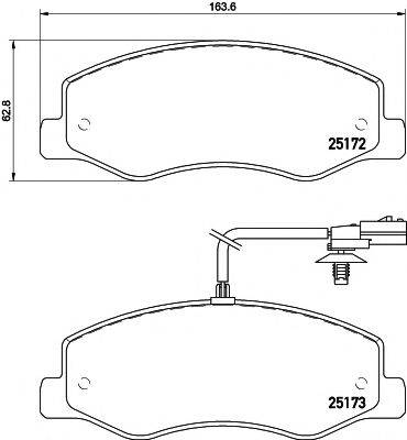 HELLA PAGID 8DB355015311 Комплект гальмівних колодок, дискове гальмо