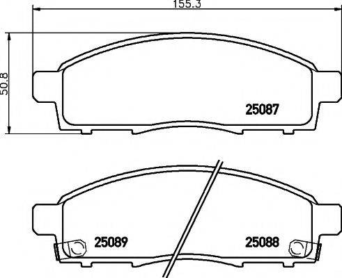 HELLA PAGID 8DB355015321 Комплект гальмівних колодок, дискове гальмо