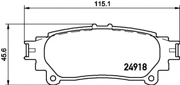 HELLA PAGID 8DB355015371 Комплект гальмівних колодок, дискове гальмо