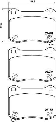 HELLA PAGID 8DB355015431 Комплект гальмівних колодок, дискове гальмо