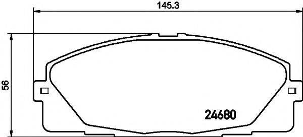 HELLA PAGID 8DB355015831 Комплект гальмівних колодок, дискове гальмо