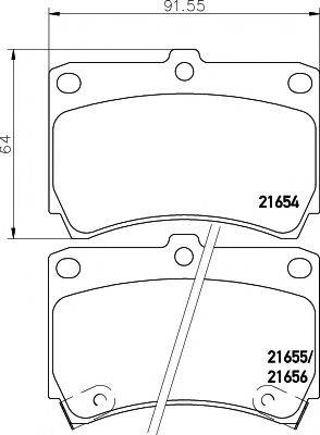 HELLA PAGID 8DB355016431 Комплект гальмівних колодок, дискове гальмо