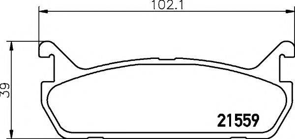 HELLA PAGID 8DB355016601 Комплект гальмівних колодок, дискове гальмо