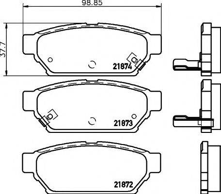 HELLA PAGID 8DB355016701 Комплект гальмівних колодок, дискове гальмо