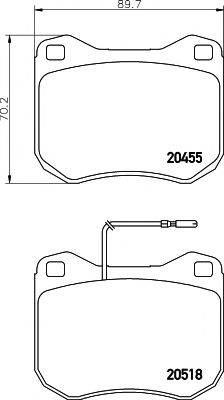 HELLA PAGID 8DB355017421 Комплект гальмівних колодок, дискове гальмо