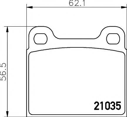 HELLA PAGID 8DB355017441 Комплект гальмівних колодок, дискове гальмо