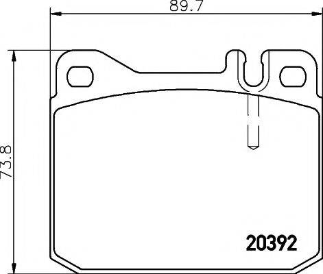 HELLA PAGID 8DB355017481 Комплект гальмівних колодок, дискове гальмо