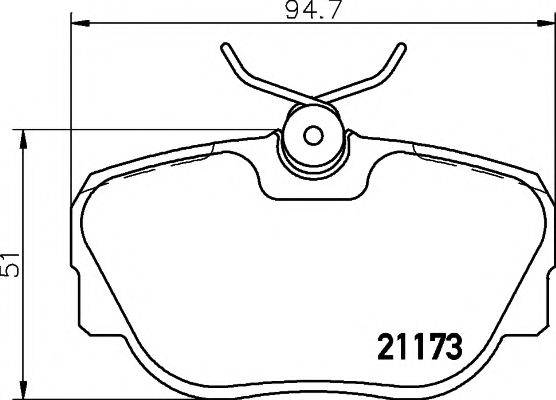 HELLA PAGID 8DB355017811 Комплект гальмівних колодок, дискове гальмо