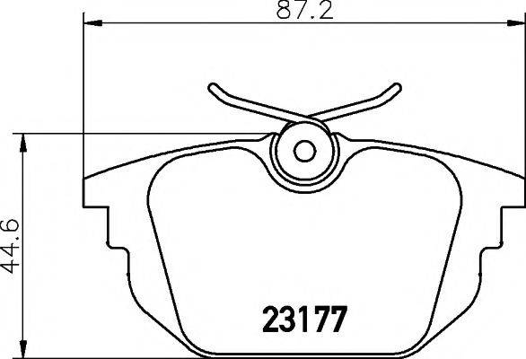 HELLA PAGID 8DB355018371 Комплект гальмівних колодок, дискове гальмо